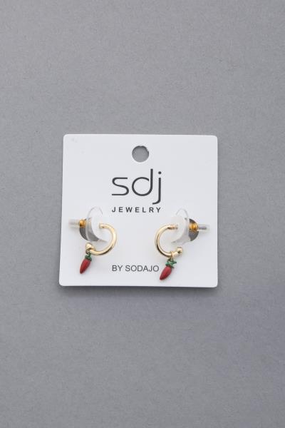 SODAJO CHILLI PEPPER MINI HOOP EARRING