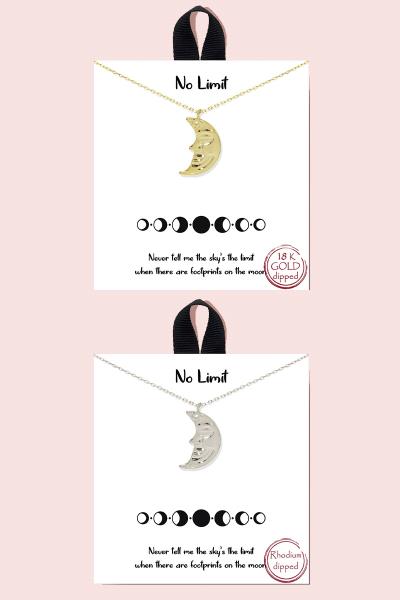 18K GOLD RHODIUM DIPPED NO LIMIT NECKLACE
