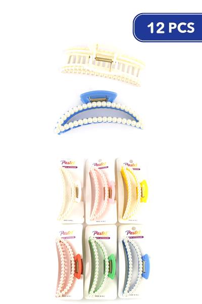 Pearl Hair Claw Clip (12 Units)