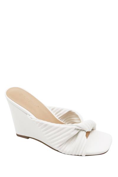 TWIST DESIGN CHIC STRAP WEDGE MINI HEEL