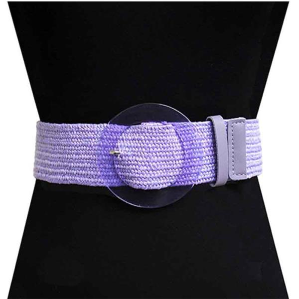 FASHION CLEAR ROUND BUCKLE BELT