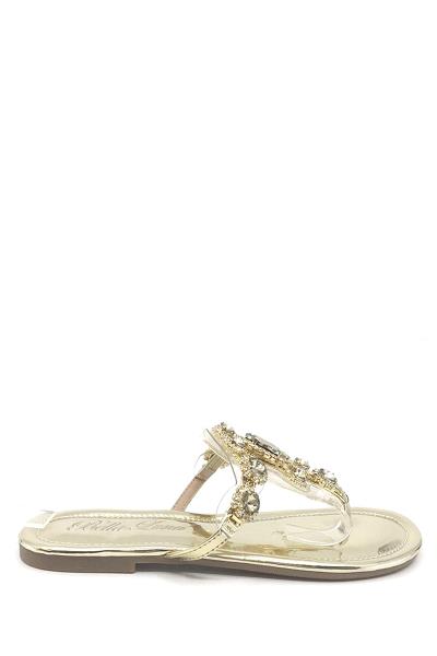 CRYSTAL STONE DESIGN SLIPPERS