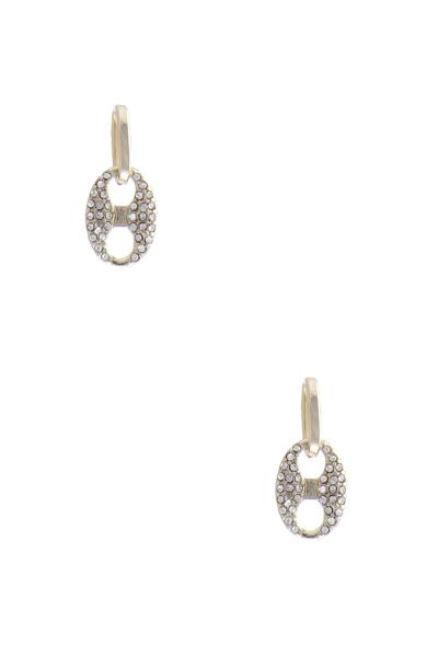 Gold Pignose Chain Dangle Earring