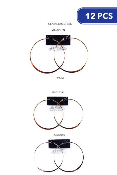 70mm Hoop Earring (12 Units)