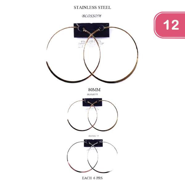 80mm Hoop Earring (12 Units)