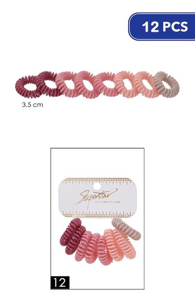 Hair Spiral Hair Tie Set (12 Units)