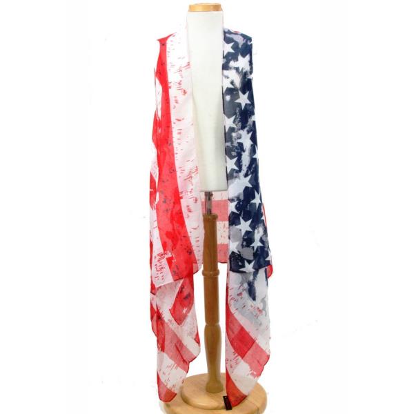 Sheer Stars and Stripes Kimono