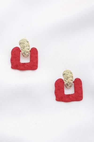 Hammered Metal Dangle Earring