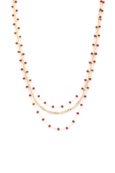 Dainty Bead Layered Necklace