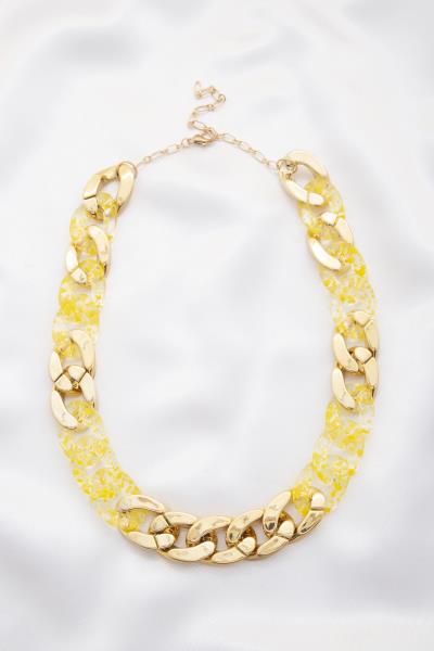 Clear Colorful Curb Link CCB Necklace