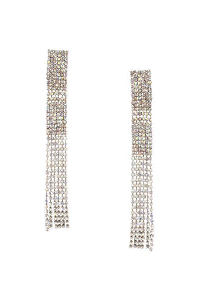 RHINESTONE TASSEL DROP EARRING