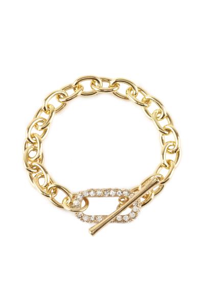 Metal Chain Toggle Clasp Bracelet