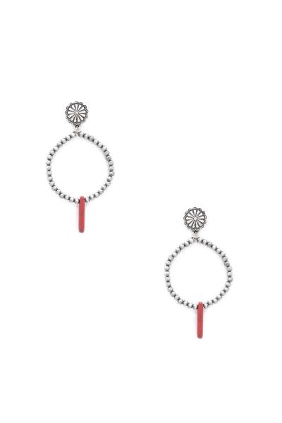 Rodeo Western Loop Bar Semi Stone Earring
