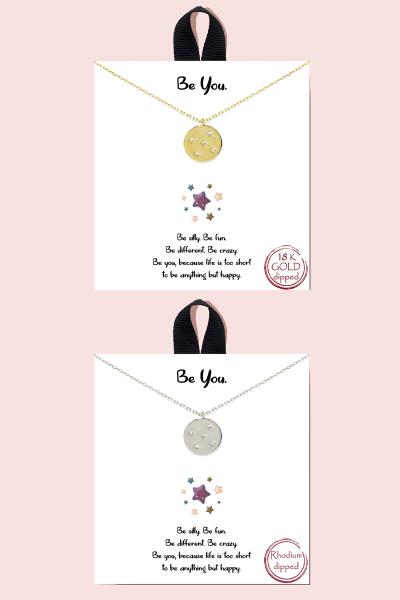 18K GOLD RHODIUM DIPPED BE YOU NECKLACE