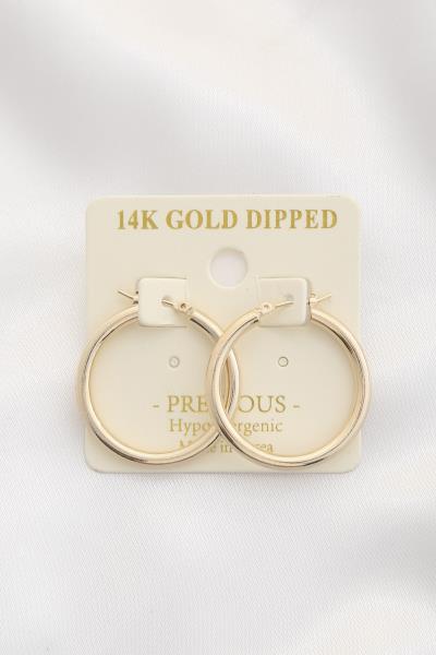 14K Gold Dipped Hoop Earring