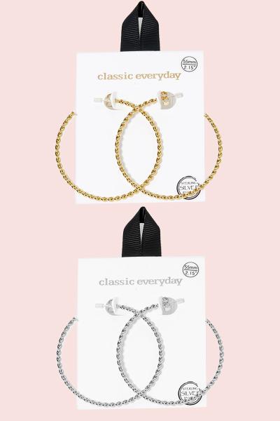 55MM ROPE HOOP EARRING