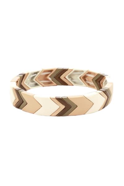Metal Arrow Bead Stretch Bracelet