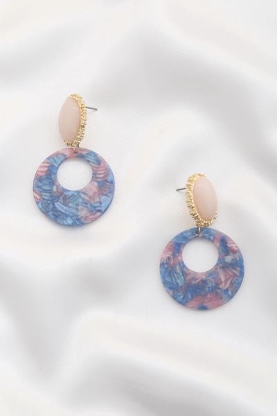 SODAJO Acetate Cut Out Circle Dangle Earring