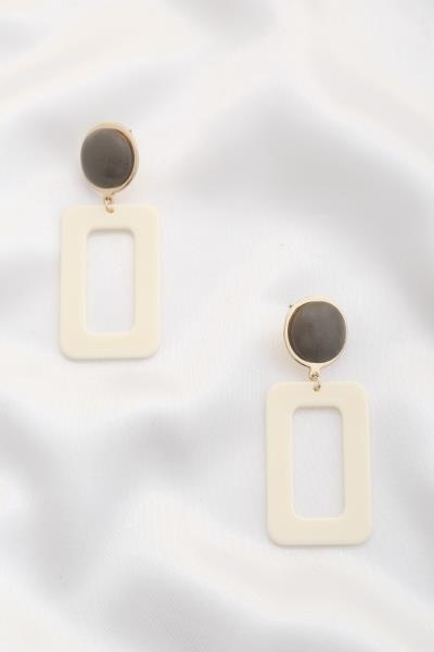 SODAJO Rectangle Round Bead Earring