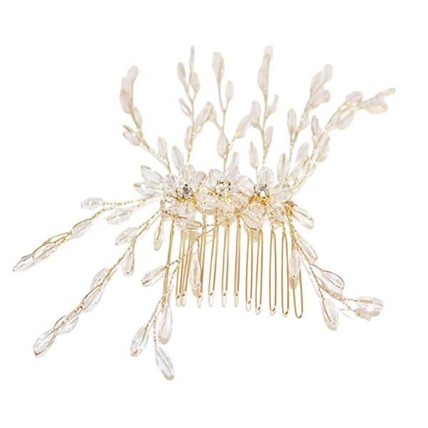 BEADED WIRE BRIDAL HAIR COMB