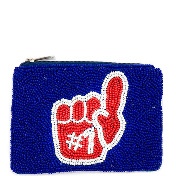 No1 W Hand Seed Beaded Coin Bag