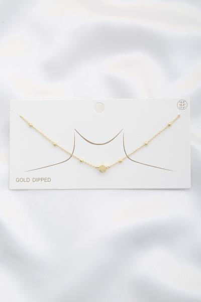DAINTY DISC BALL BEAD NECKLACE