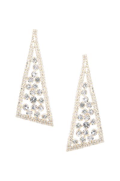 Rhinestone Triangle Statement Earring