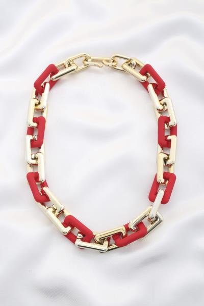 Color CCB Rectangle Link Necklace