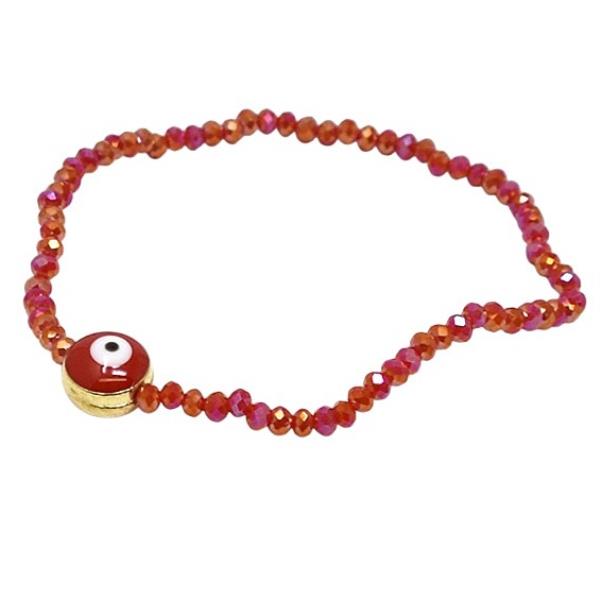 Evil Eye Seed Bead Bracelet