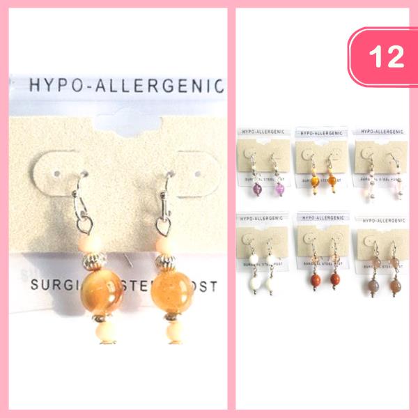 Stone Dangle Earring (12 Units)