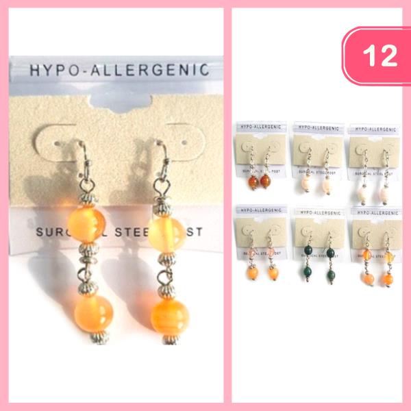 Stone Dangle Earring (12 Units)
