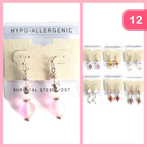 Stone Dangle Earring (12 Units)