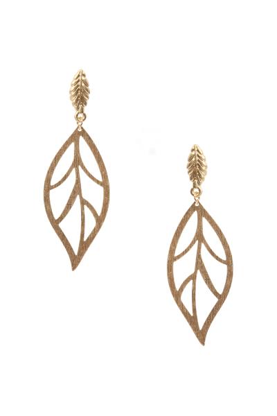 Metal Leaf Dangle Earring
