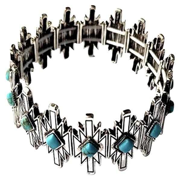 RODEO WESTERN PATTERN METAL BRACELET