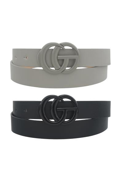 COLOR COATED GO BUCKLE DUO BELT