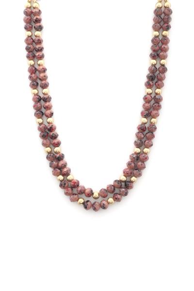 Stone Beaded Layered Necklace