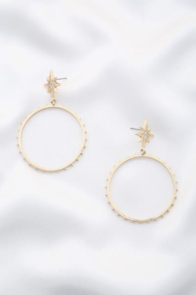 Starburst Metal Dangle Earring