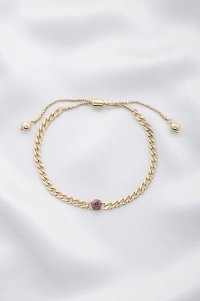 Crystal Curb Link Adjustable Bracelet