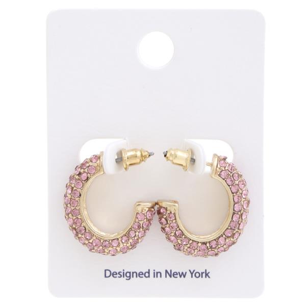 Rhinestone Oval Earring