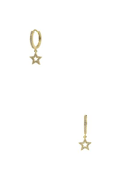 Crystal Star Drop Huggie Earring