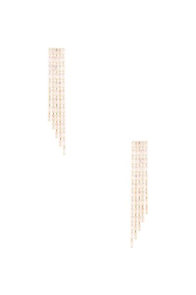 Crystal Baguette 5 Line Drop Earring