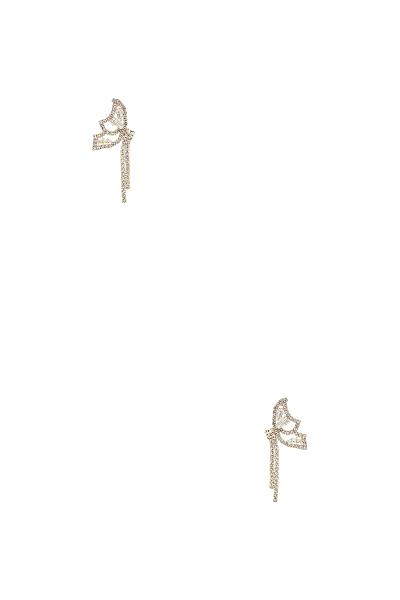 Crystal Rhinestone Butterfly Tail Drop Earring