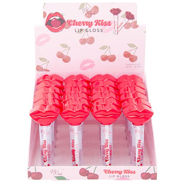 CHERRY KISS LIP GLOSS 24 PCS