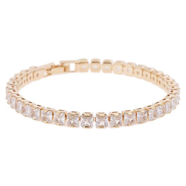 CRYSTAL 4 X 4MM SQUARE BRACELET