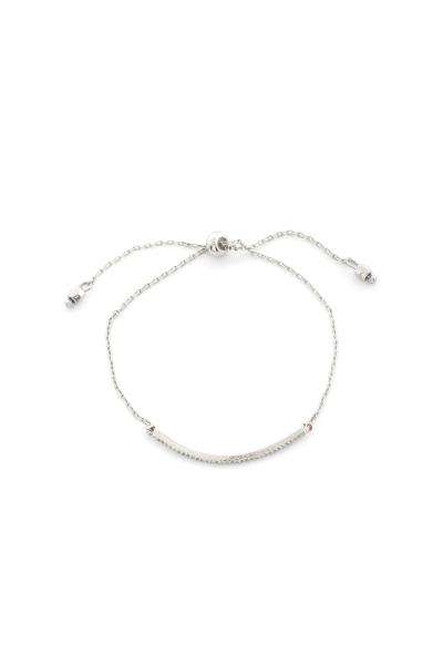 Thin Rhinestone Bar Slide Bracelet