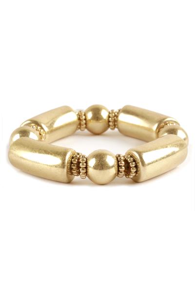 Metal Tube Stretch Bracelet
