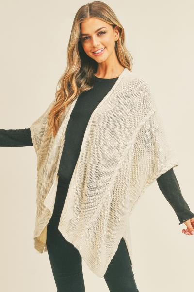 Braided Trim Lined Kimono