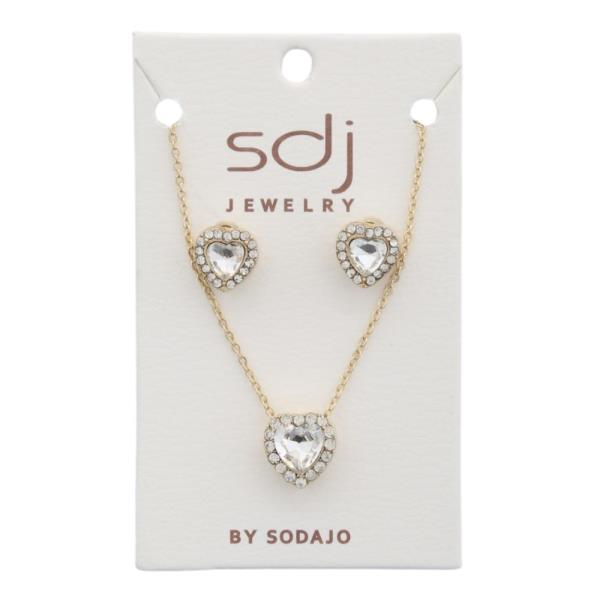SODAJO HEART CRYSTAL PENDANT NECKLACE