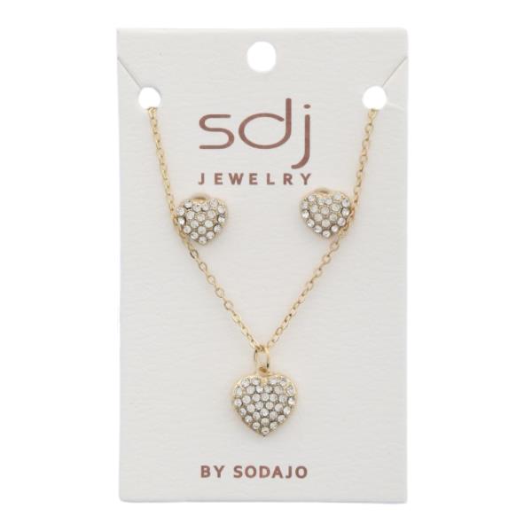 SODAJO HEART CRYSTAL PENDANT NECKLACE