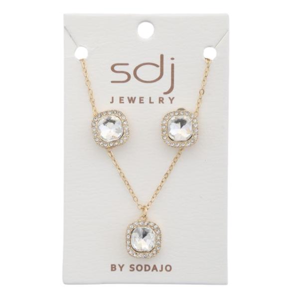 SODAJO CRYSTAL PENDANT NECKLACE
